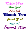 Front of Thank You Greeting Card
