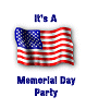 Front of Memorial Day Party Invitation