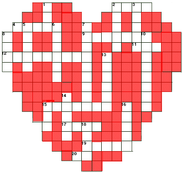 Free Online Crossword on Fun Home   Games   Crossword Puzzles   Valentines Crossword Puzzle
