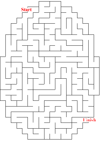 Crossword on Easter Egg Maze Game   Can You Find Your Way Through This Egg